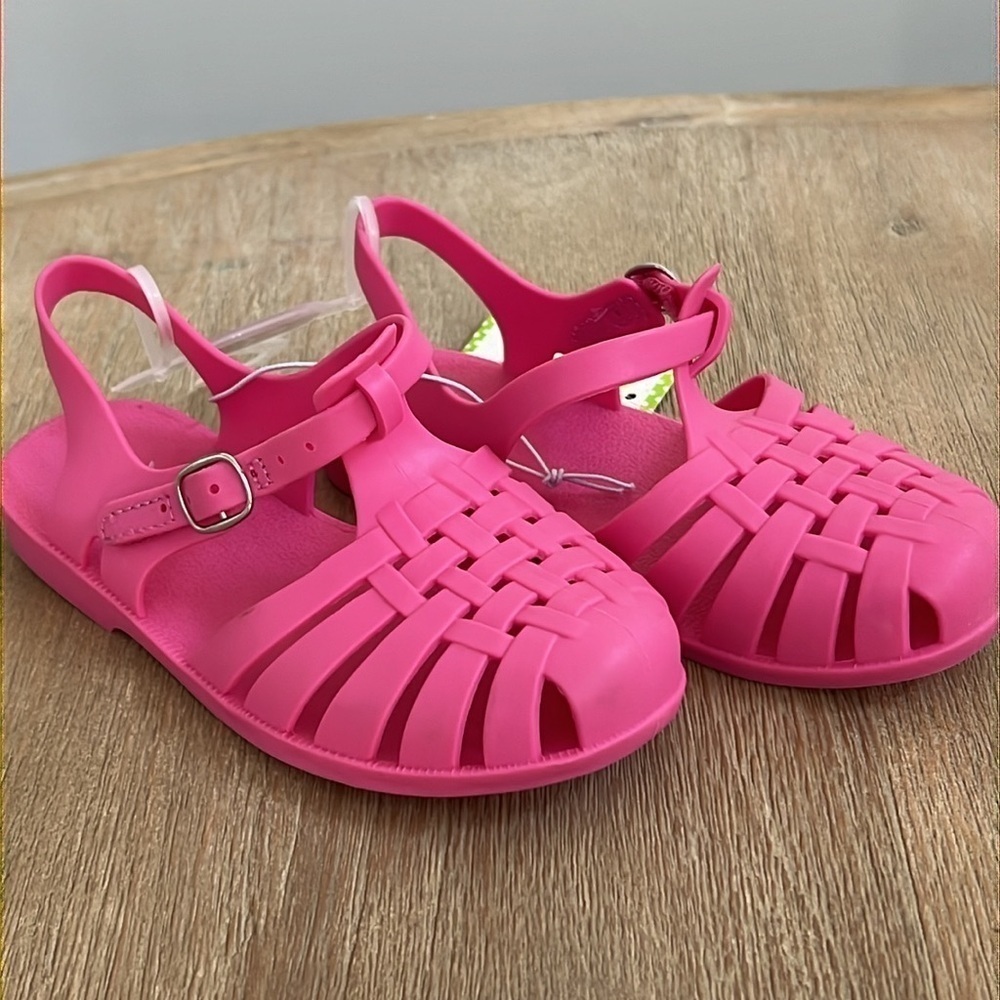 First Steps Stepping Stones Toddler Girl Fisherman Jelly Sandals 10 Pink